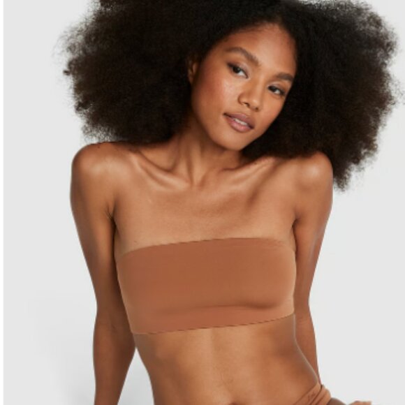 Victoria Secret PINK Large -DD BASE STRETCH BANDEAU BRA- Caramel‎ - XXL - Picture 3 of 7